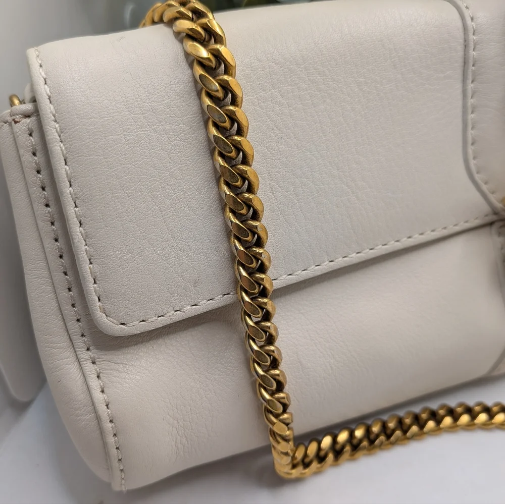 Juicy Couture Vintage Cream Leather Shoulder Bag P&G‎ Era